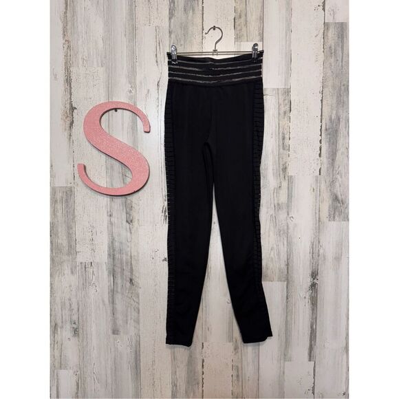 Slayoga High Waist Solid Color Mesh Contrast Yoga Leggings - Picture 1 of 13